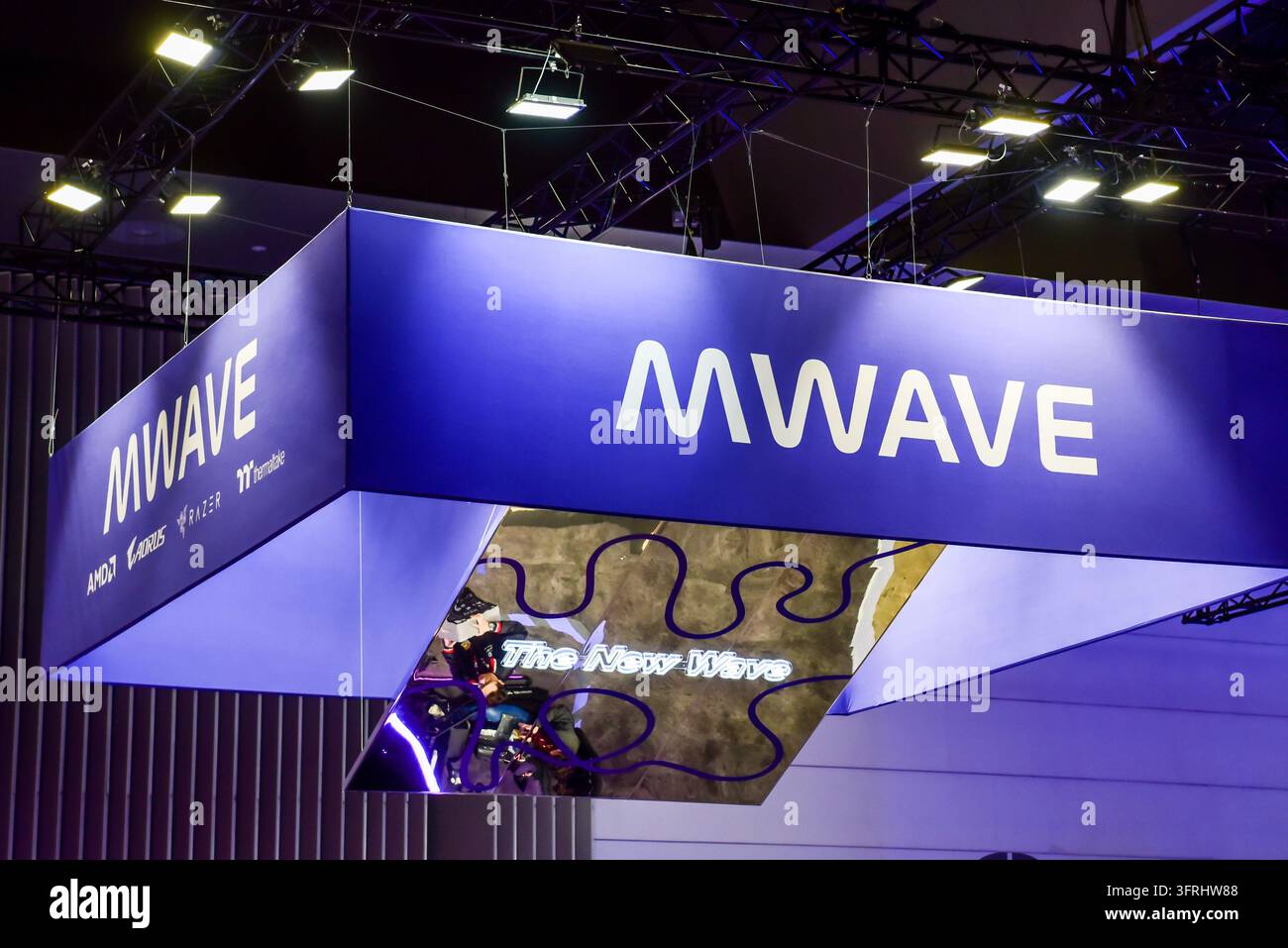 A logo of computer retailer Mwave seen displayed during the PAX Aus ...