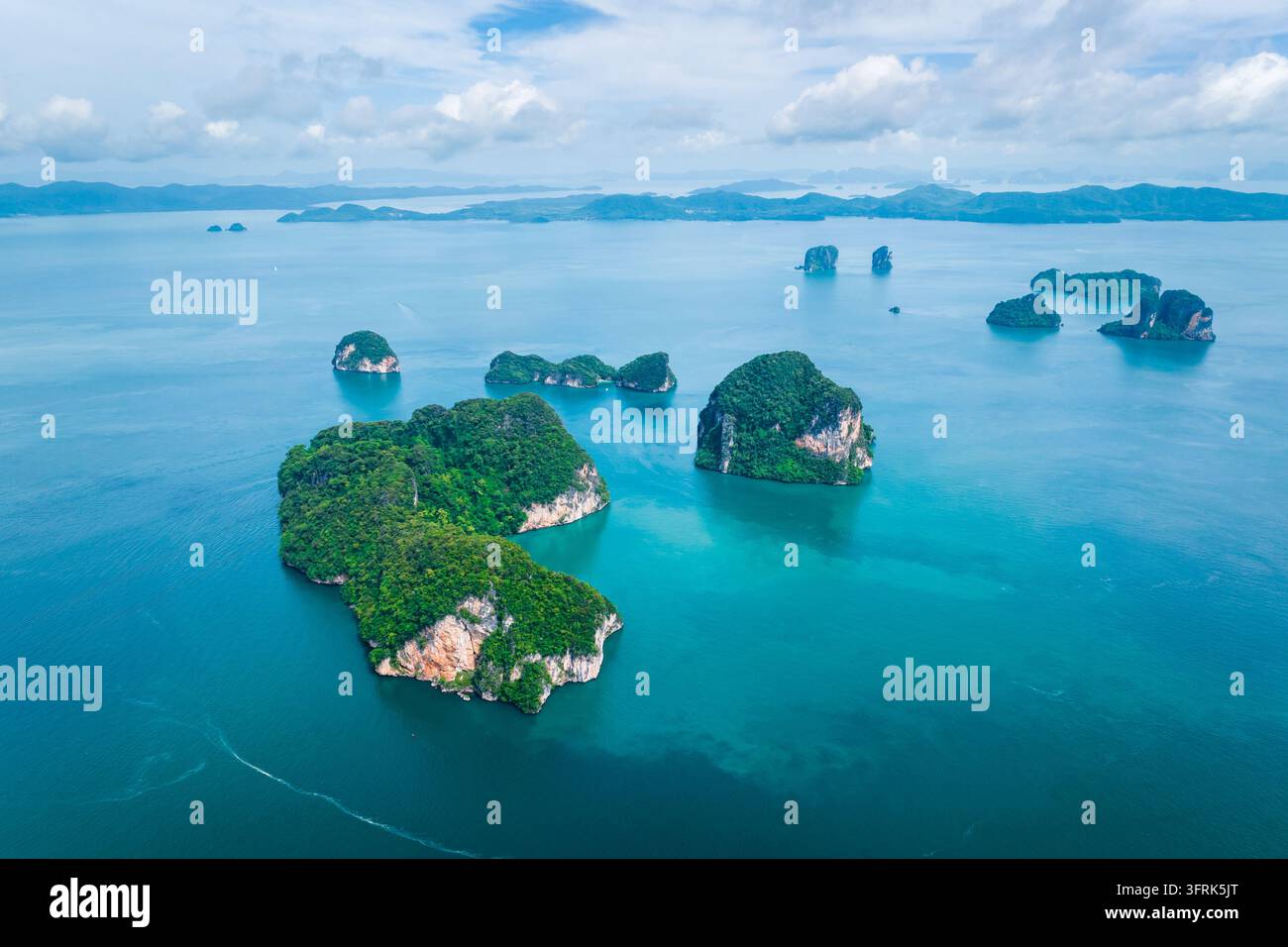 Air View Software Aerial view of the tropical Hong Islands group, Krabi, Thailand Stock ...