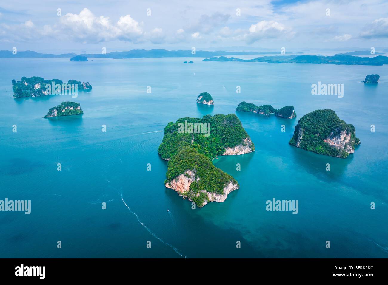 Air View Software Aerial view of the tropical Hong Islands group, Krabi, Thailand Stock ...