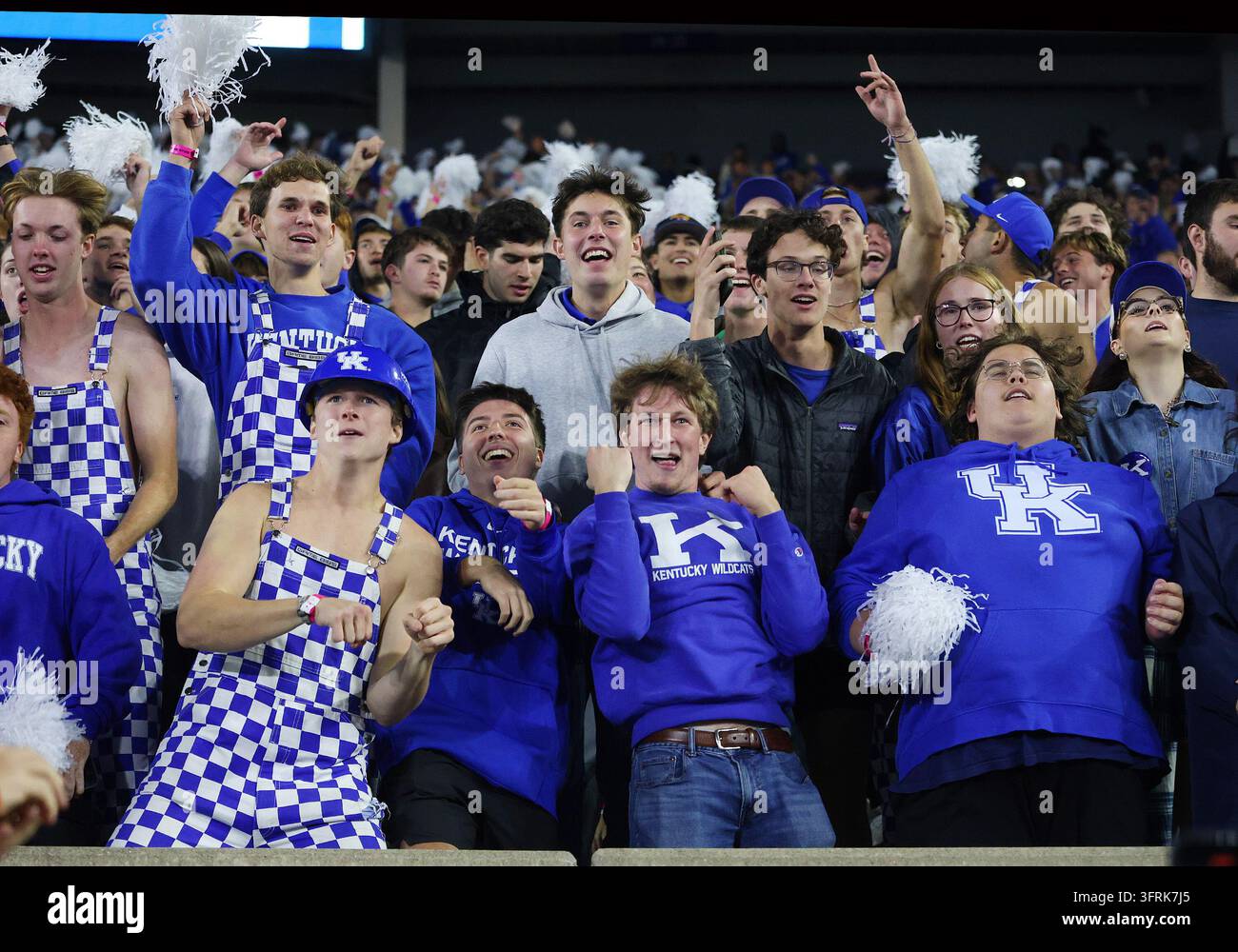 LEXINGTON, KY - OCTOBER 10: Kentucky Wildcats fans cheer in a game ...
