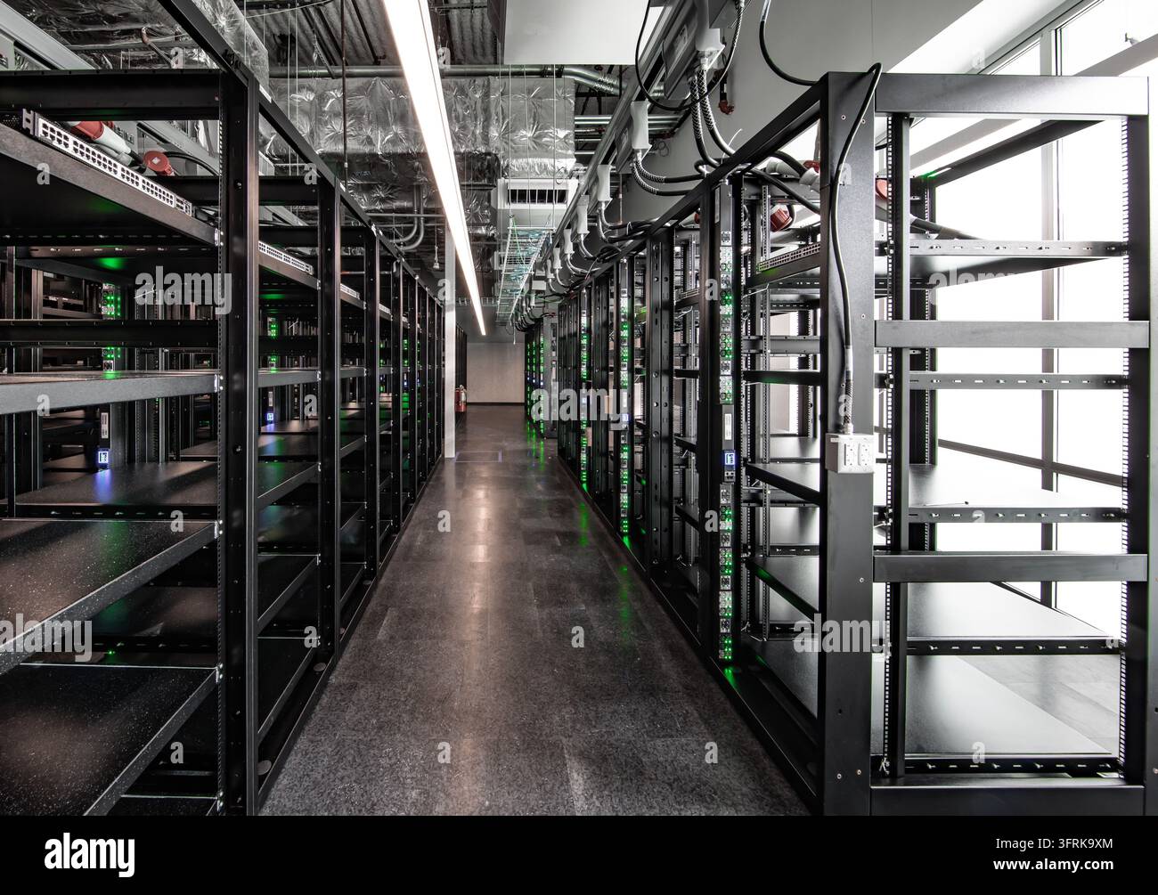 New computer server corporate installation Stock Photo