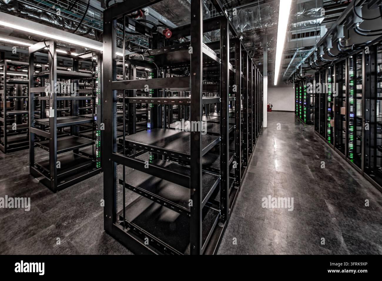 New computer server corporate installation Stock Photo