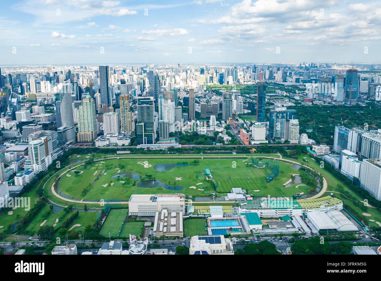 Air View Software Aerial view of the high-rise skyline of Bangkok, Thailand Stock Photo ...