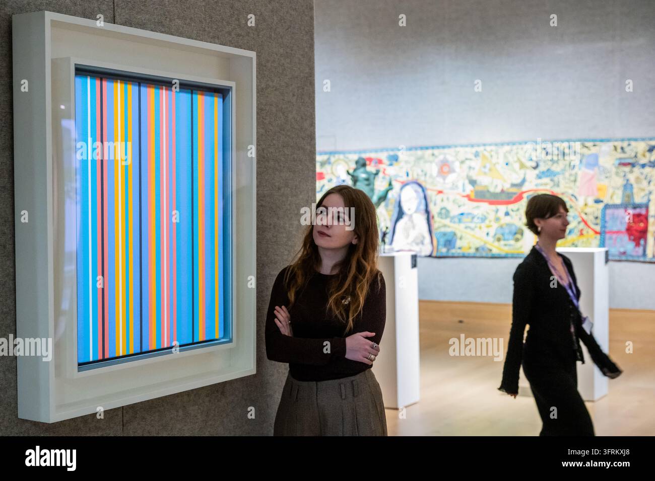 London, UK. 12 Oct 2026. Ka 4,Bridget Riley, estimate £550,000 - £ ...