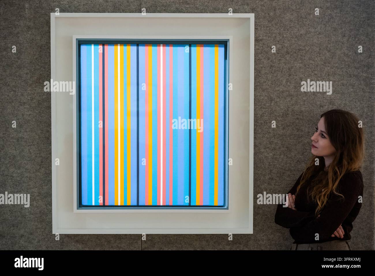 London, UK. 12 Oct 2026. Ka 4,Bridget Riley, estimate £550,000 - £ ...