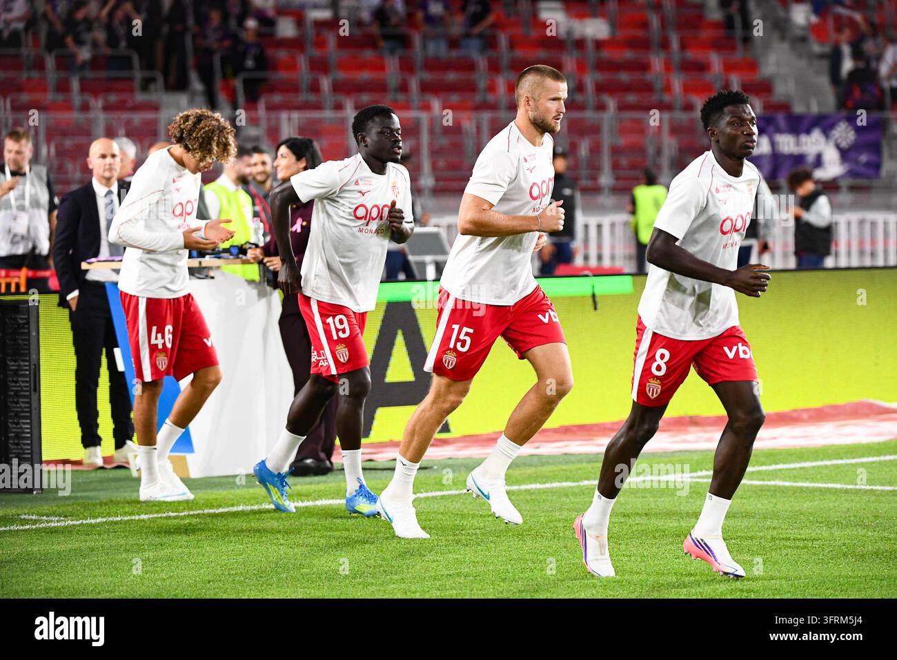 Lamine CAMARA, Pape CABRAL, Eric DIER of AS Monaco during Ligue 1 ...
