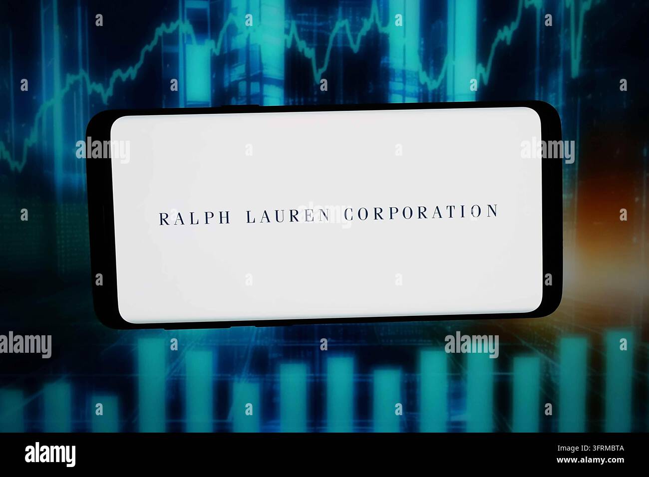 In this photo illustration, the logo of US fashion company Ralph Lauren ...
