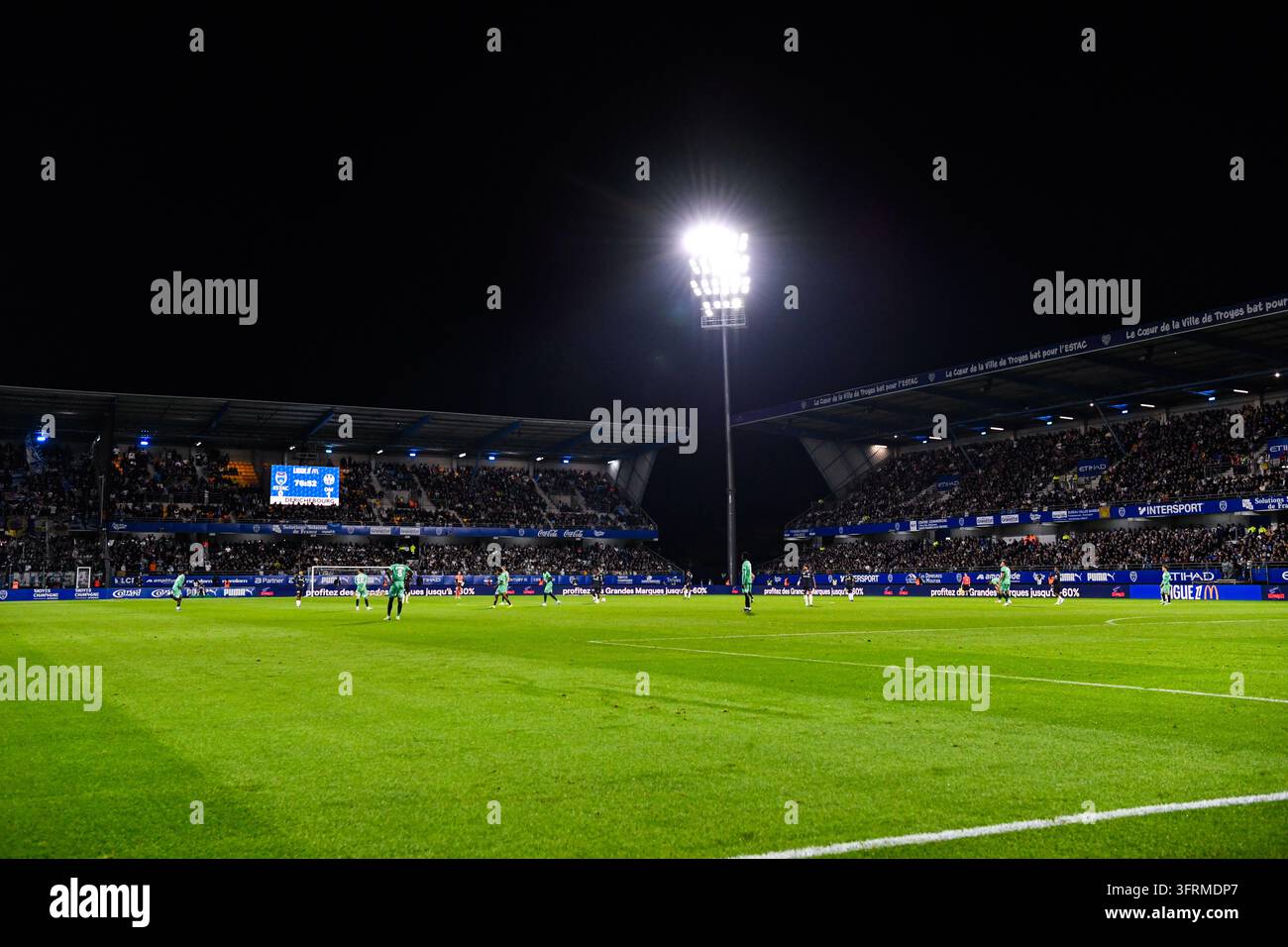 Illustration general view of Stade de l'Aube during Ligue 1 McDonald's ...