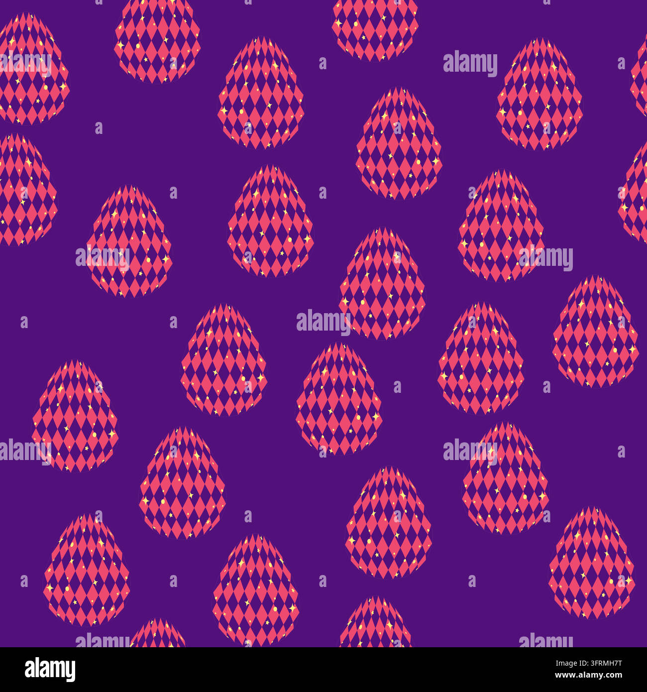 Seamless pattern with Easter eggs. vibrant background for Easter designs, featuring cute patterned eggs Stock Vector