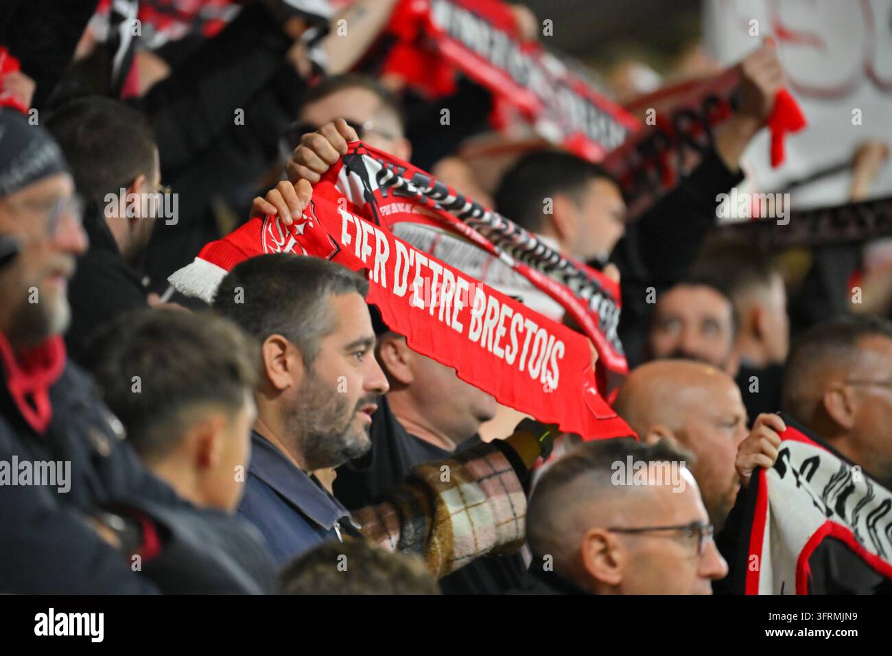 Fans of Brest during Ligue 1 McDonald's match between Brest and Angers ...