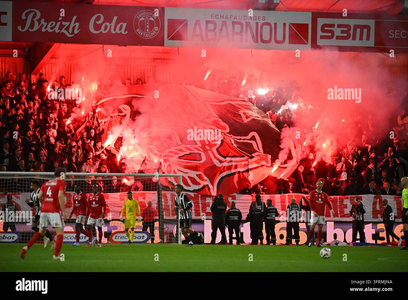 Fans of Brest during Ligue 1 McDonald's match between Brest and Angers ...