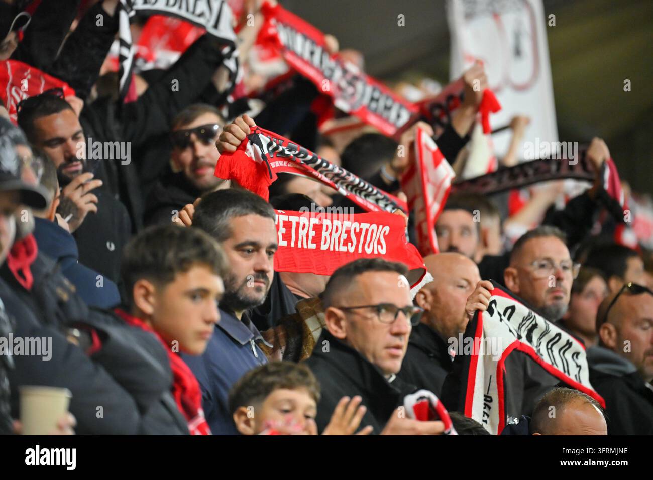 Fans of Brest during Ligue 1 McDonald's match between Brest and Angers ...