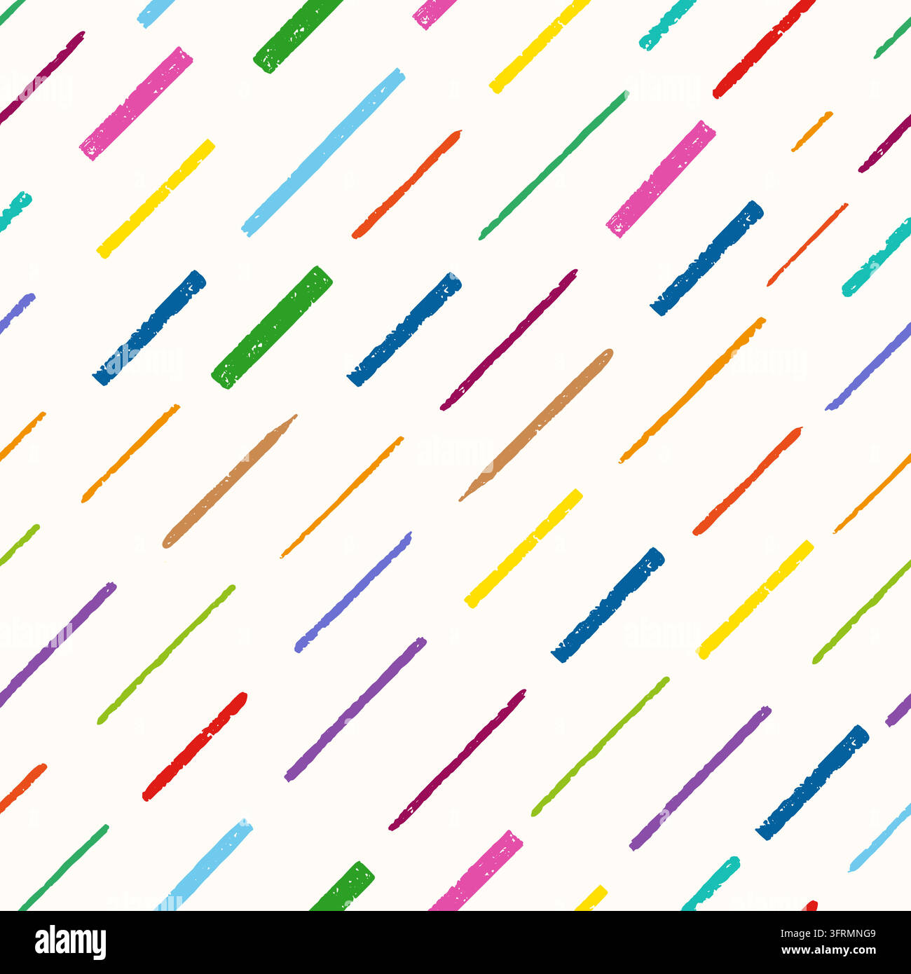 Colored stripes seamless pattern. Crayon pencil stripes different widths, grunge decorative template. Printable design for textile, wallpapers, vector Stock Vector