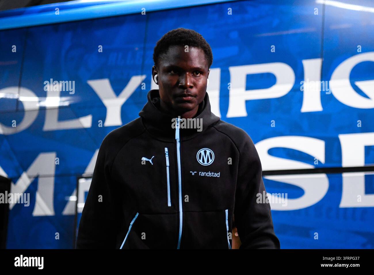 Nouhoum KAMISSOKO of Olympique de Marseille arrive prior Ligue 1 ...