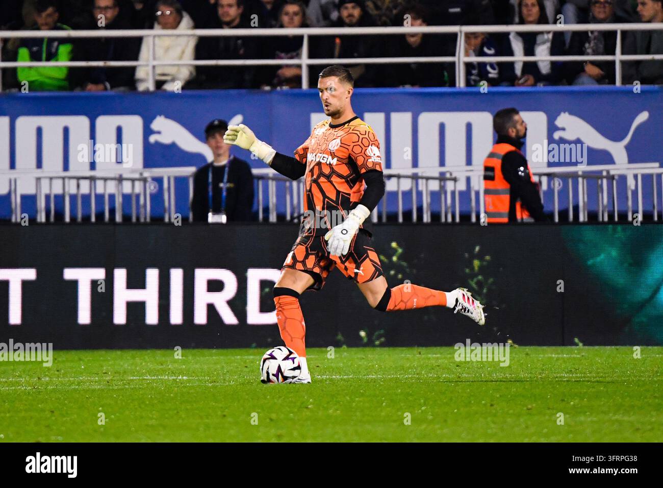 Jeffrey DE LANGE of Olympique de Marseille during Ligue 1 McDonald's ...