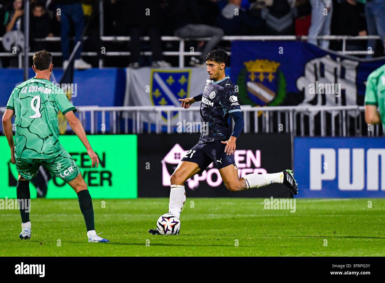 Nayef AGUERD of Olympique de Marseille during Ligue 1 McDonald's match ...