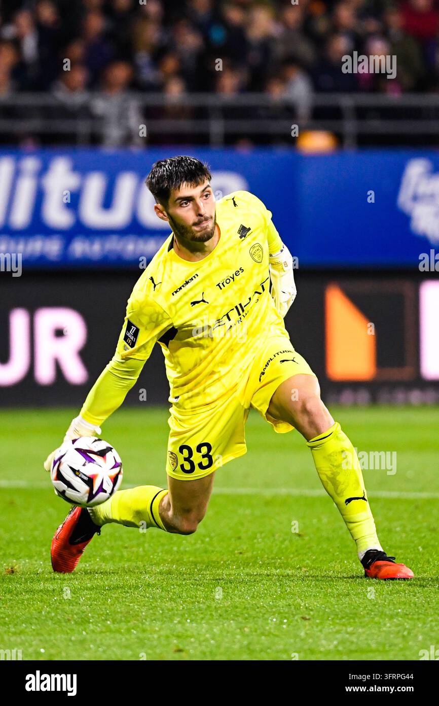 Patrick BEACH of Estac Troyes during Ligue 1 McDonald's match between ...