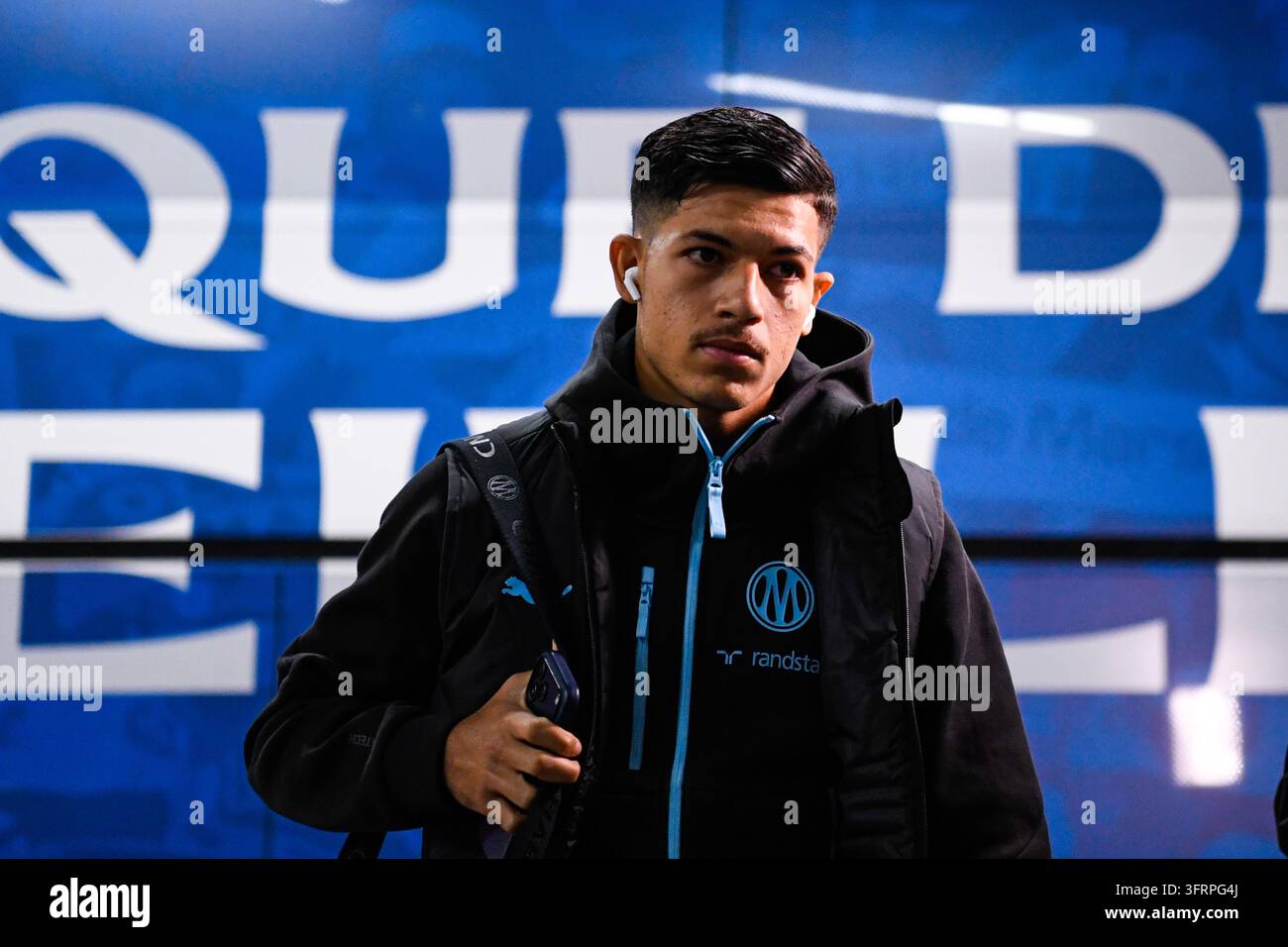 Kelyann BEZAHAF of Olympique de Marseille arrive prior Ligue 1 McDonald ...