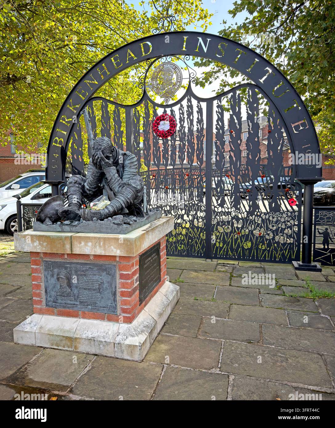 Birkenhead Institute war memorial, Birkenhead, UK. Stock Photo