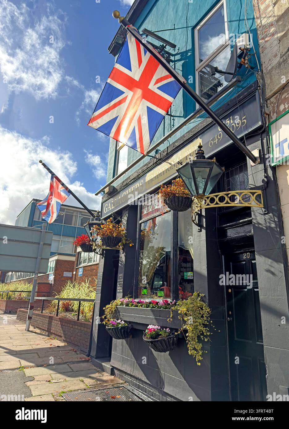 Gallaghers pub exterior Birkenhead, 20 Chester Street, UK. Stock Photo