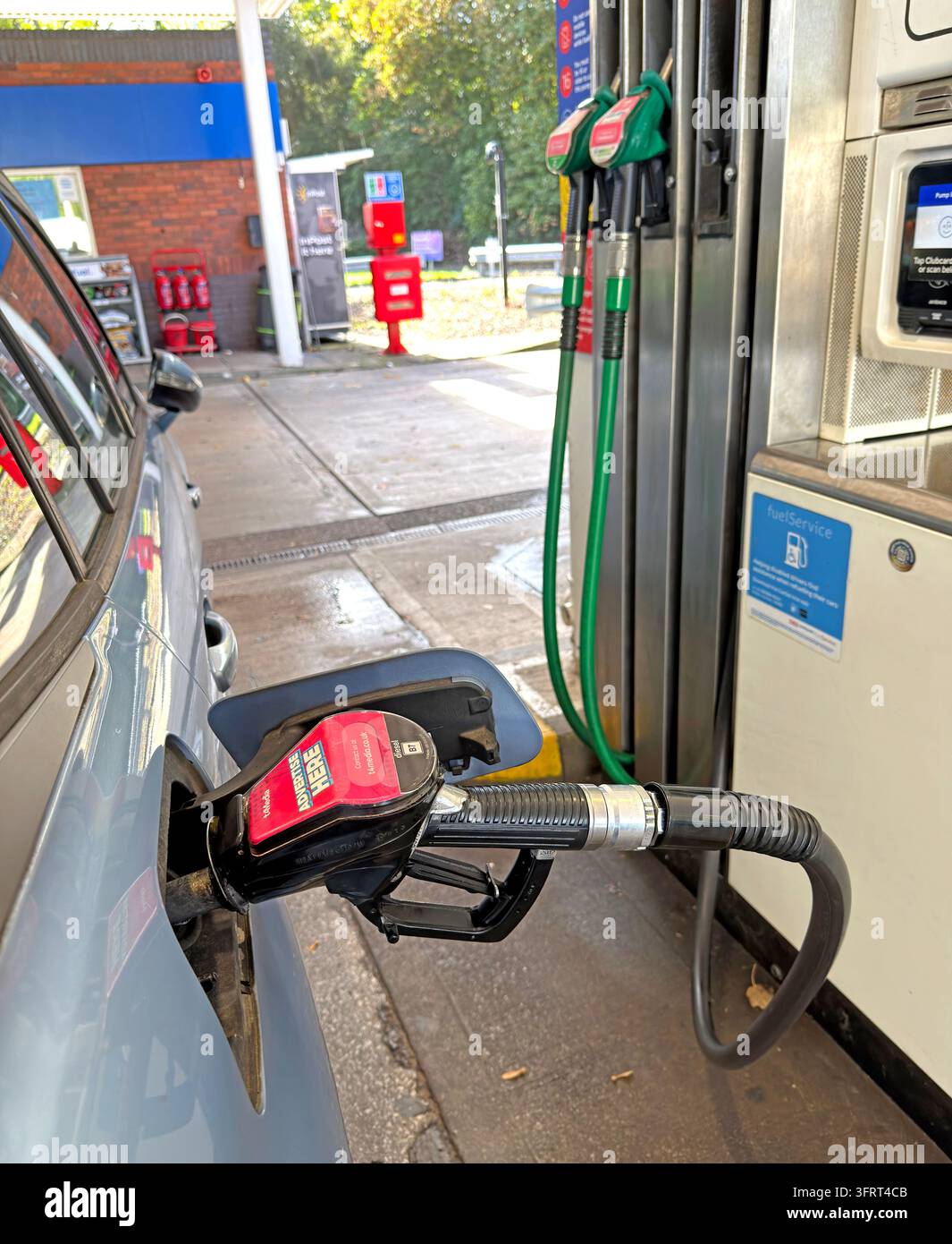 Diesel filling station pump, United Kingdom, UK. Stock Photo