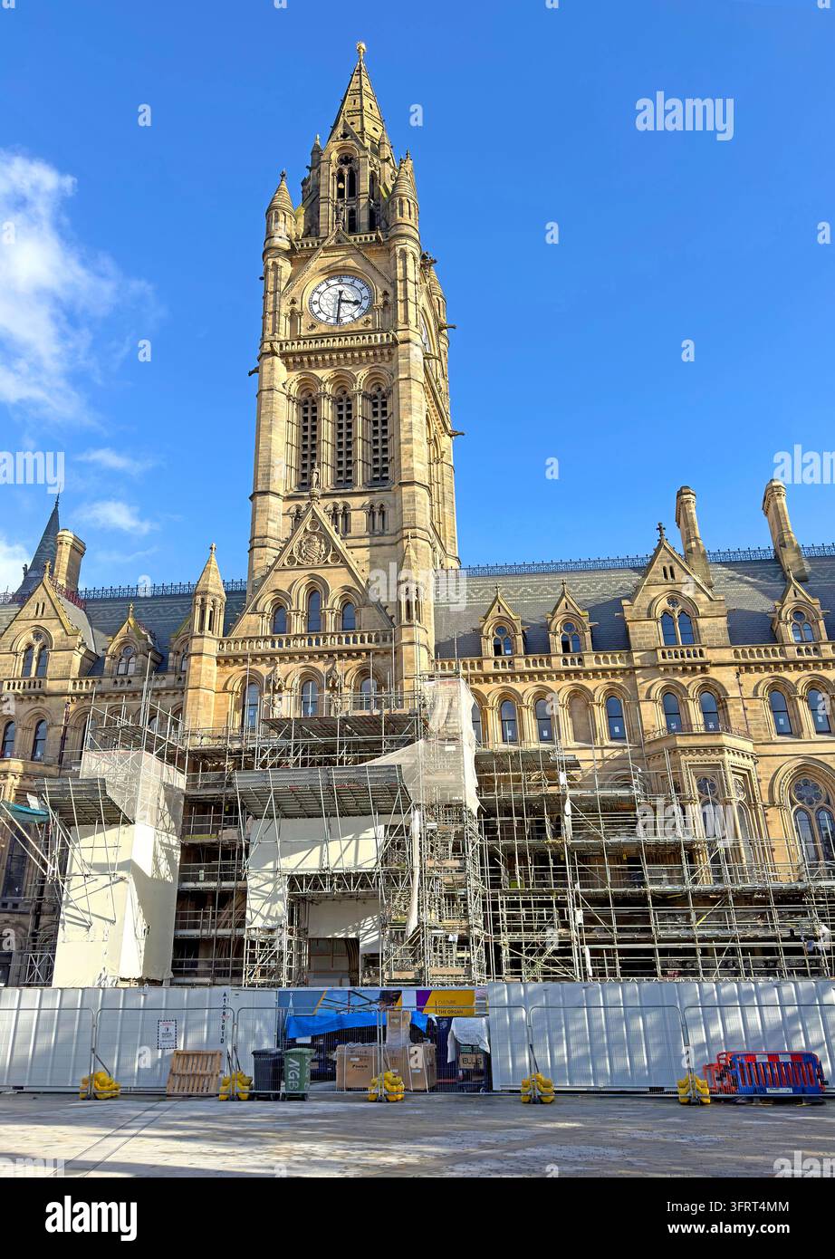 Manchester Town Hall undergoing restoration and conservation work, October 2026. Stock Photo