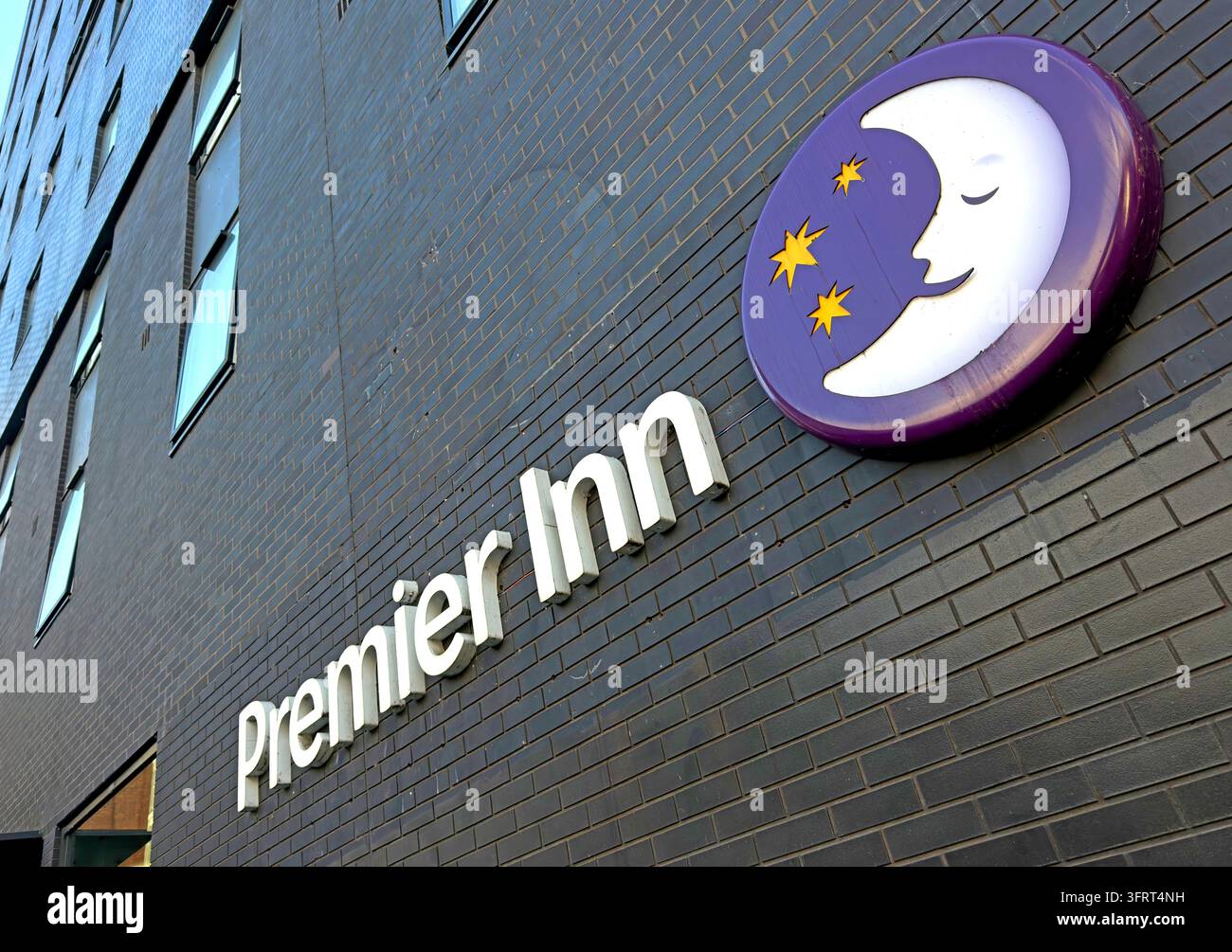 Premier Inn hotel facade, 72 Dale Street, UK. Stock Photo