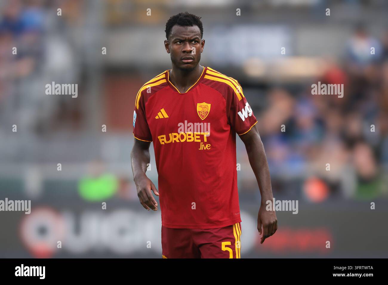 Como, Italy, 11th October 2026. Evan N'Dicka of AS Roma looks on during ...
