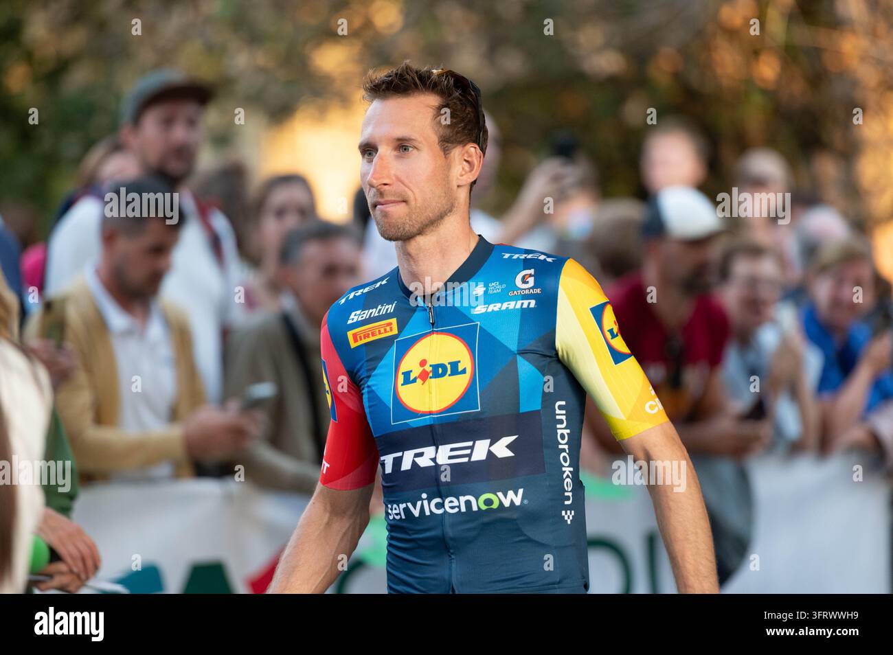 IPA89623580 - Bauke Mollema of Lidl-Trek during the team presentation ...