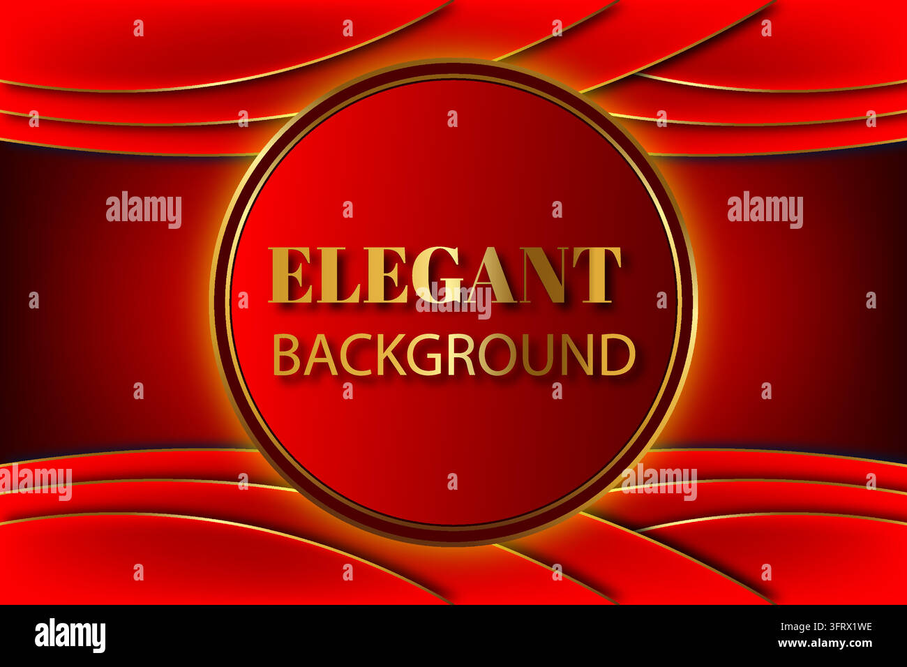 Elegant Red Gradient Circular Background Modern Abstract Round Design ...
