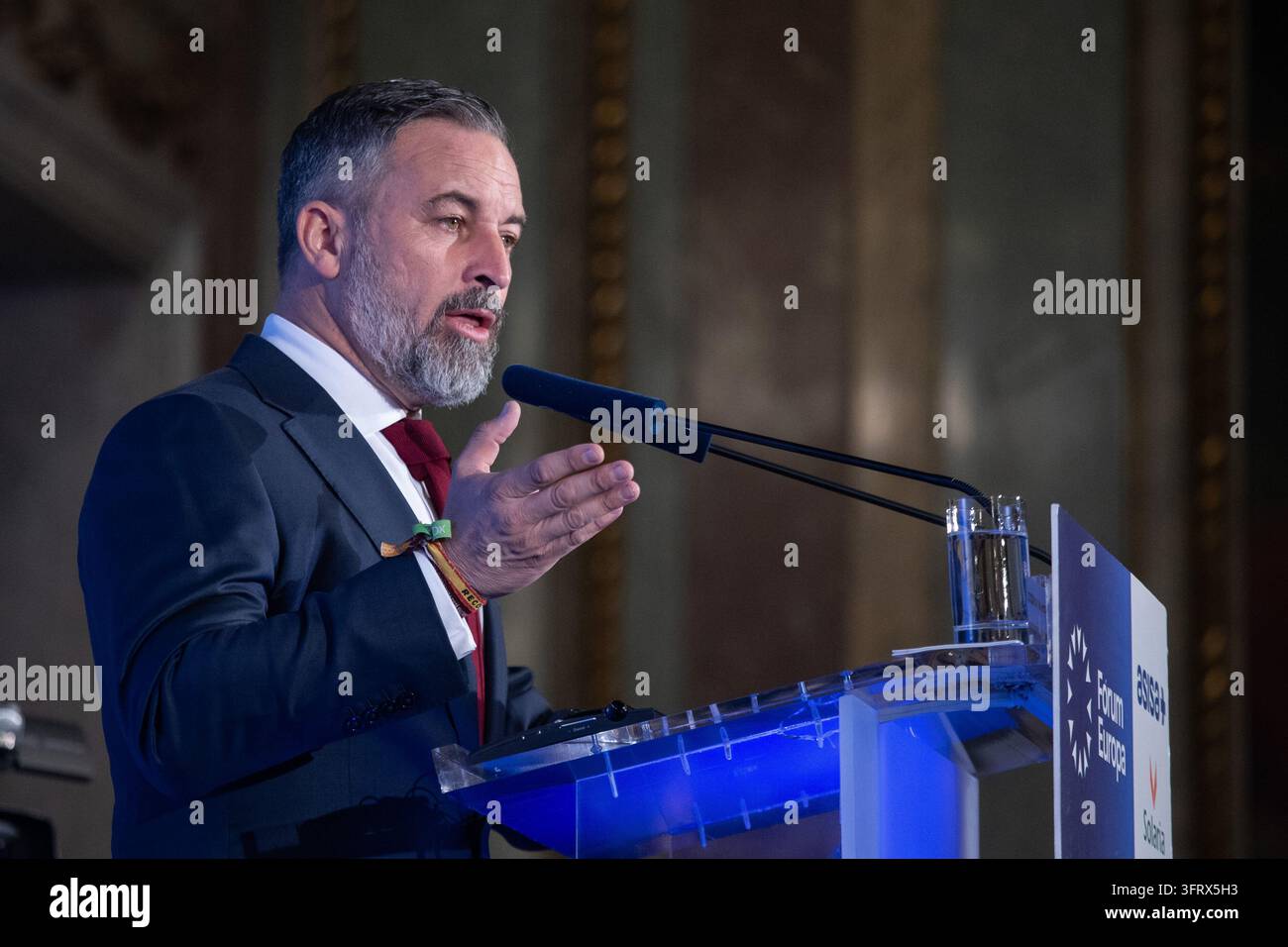 Santaigo Abascal Santiago Abascal, President of VOX and of the Patriots, attends an ...