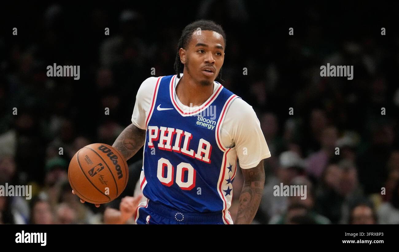 Philadelphia 76ers guard Labaron Philon Jr. (00) during a preseason NBA ...