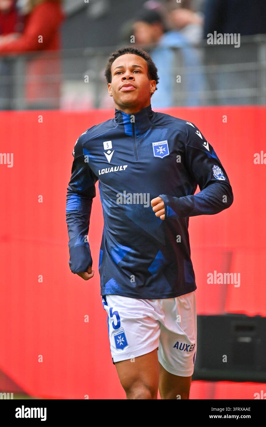 Kevin DANOIS of Auxerre during Ligue 1 McDonald's match between Rennes ...