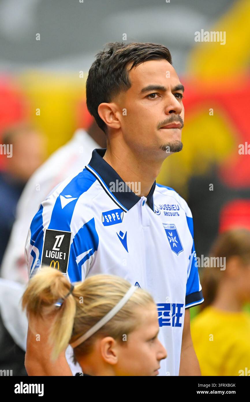 Romain FAIVRE of Auxerre during Ligue 1 McDonald's match between Rennes ...