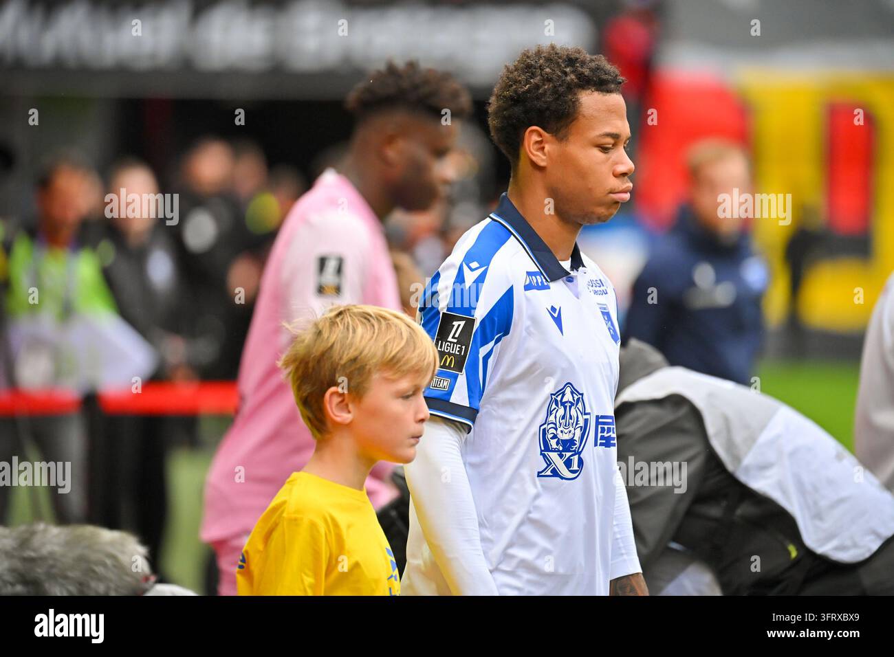 Kevin DANOIS of Auxerre during Ligue 1 McDonald's match between Rennes ...