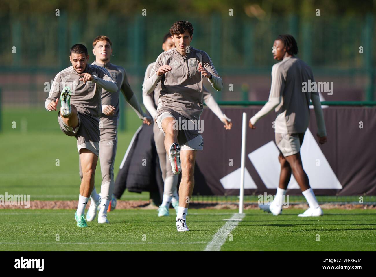 Emi Reporting Aston Villa's Emi Buendia and Pau Torres during a training session at ...