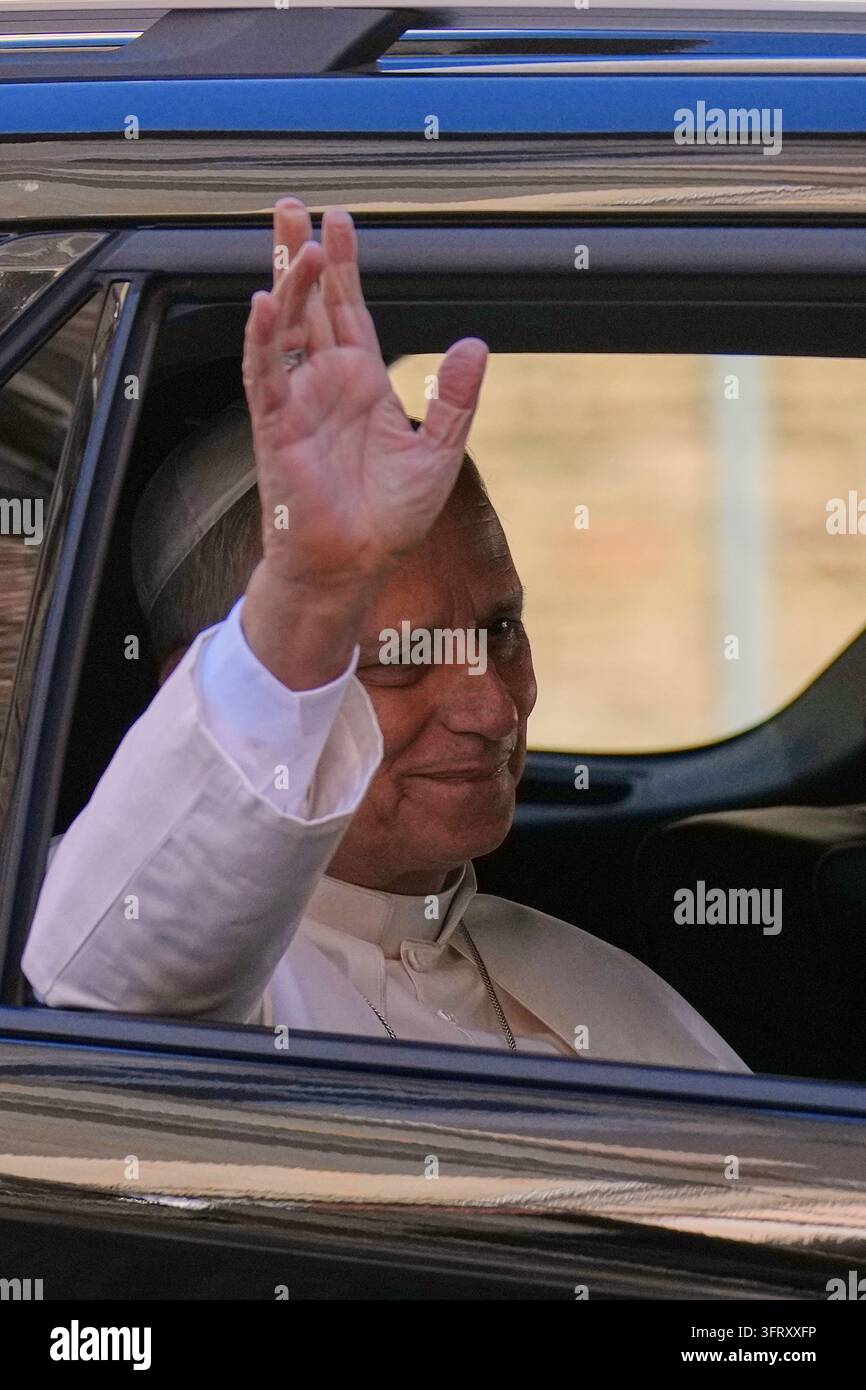 Pope Leo XIV leaves the Vatican for the Agostino Gemelli Polyclinic in ...