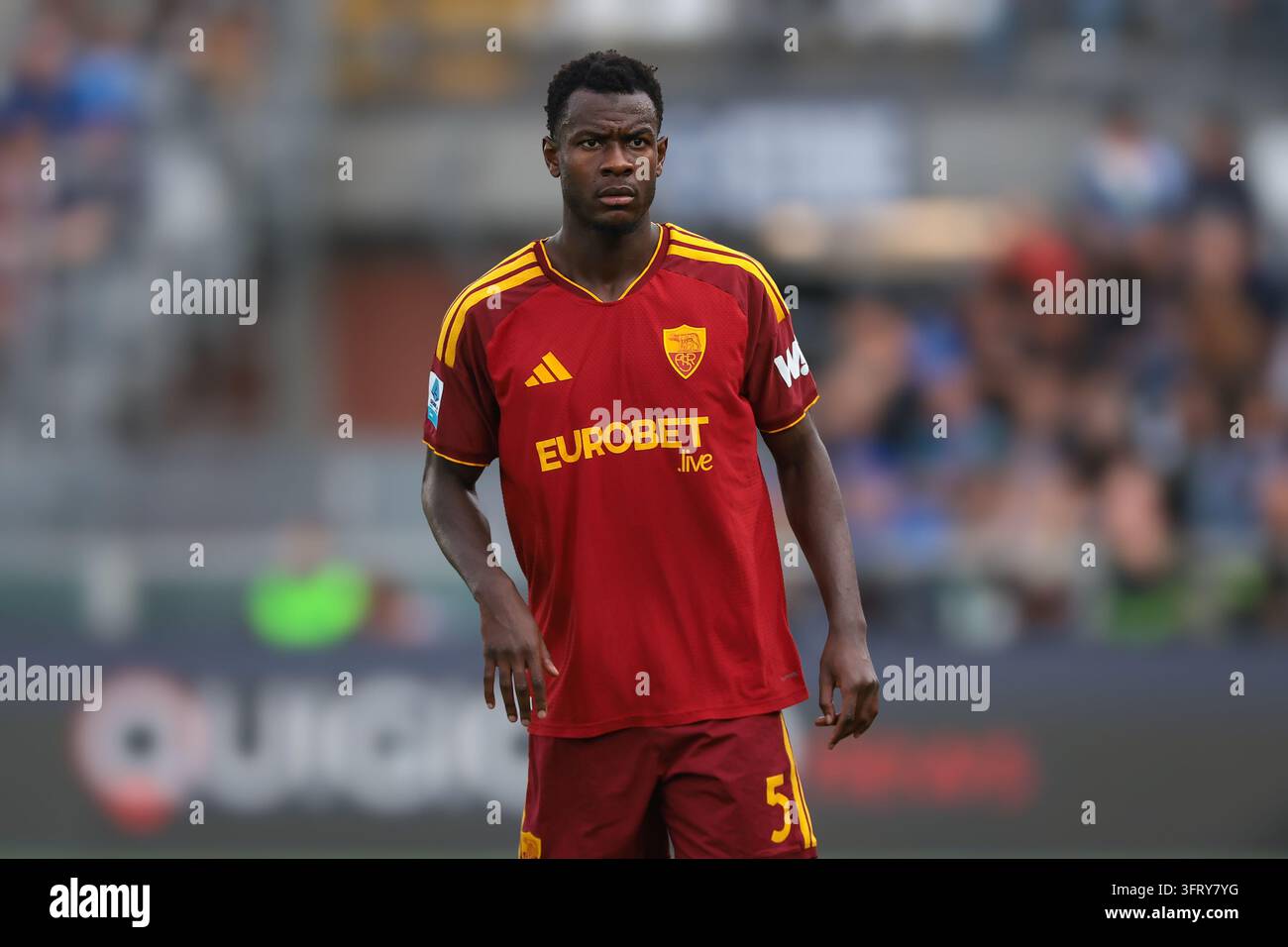 Como, Italy, 11th October 2026. Evan N'Dicka of AS Roma looks on during ...