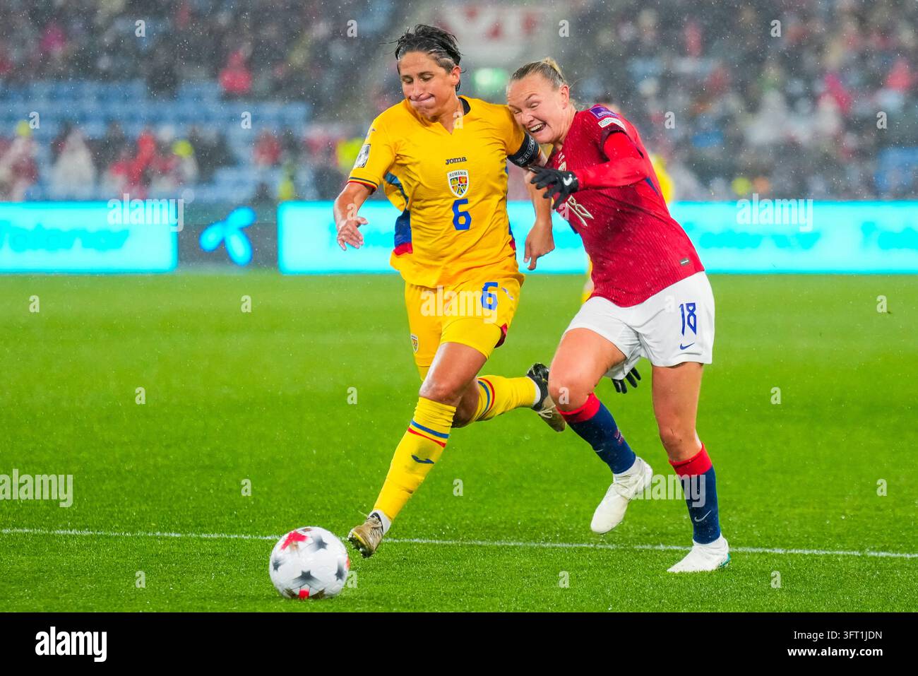 Ro Sign In Oslo 20261013. Romania's Maria Ficzay and Norway's Frida Maanum during ...