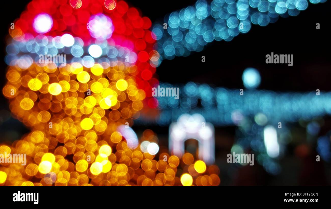 Abstract bokeh light background for Christmas and holiday Stock Photo
