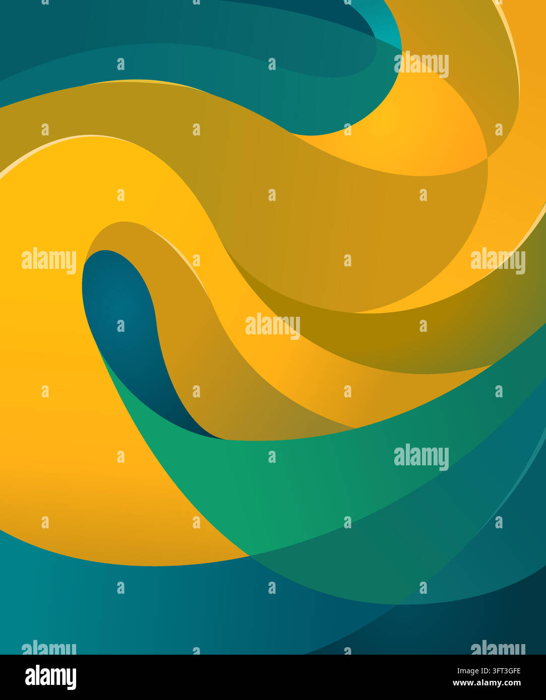 Liqud Form An abstract, modern graphic design featuring smooth, fluid wave-like ...