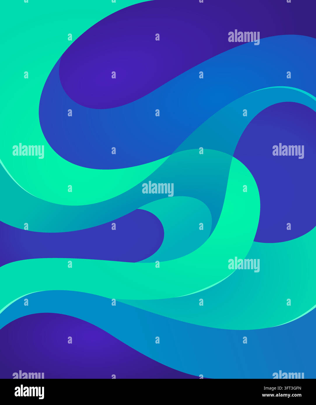 Liqud Form An abstract, modern graphic design featuring smooth, fluid wave-like ...