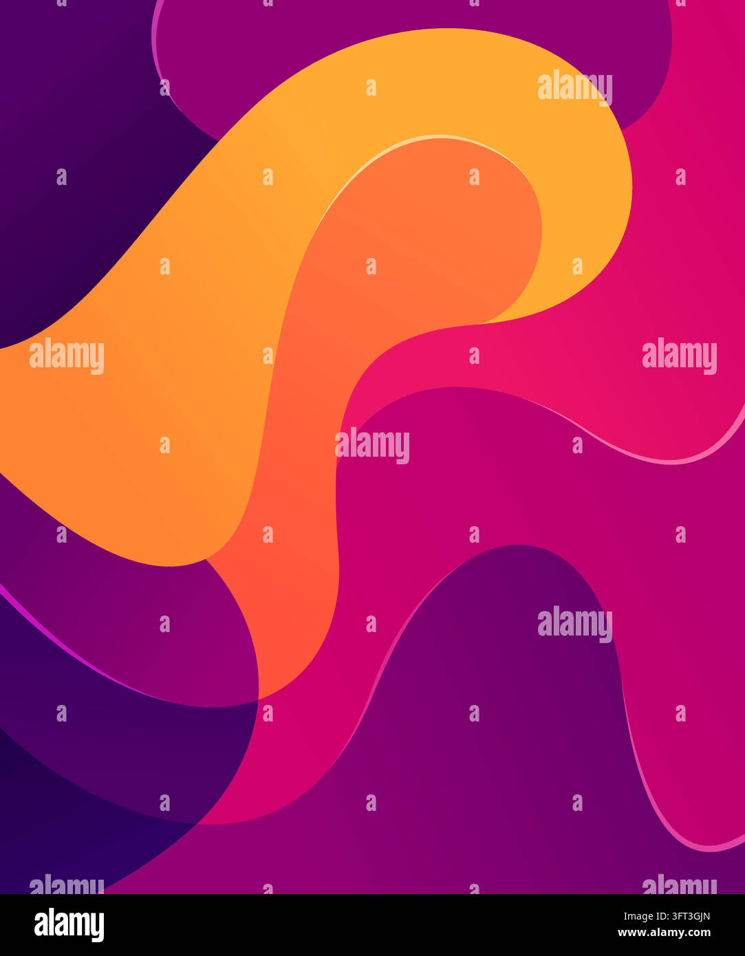 An abstract, modern graphic design featuring smooth, fluid wave-like ...