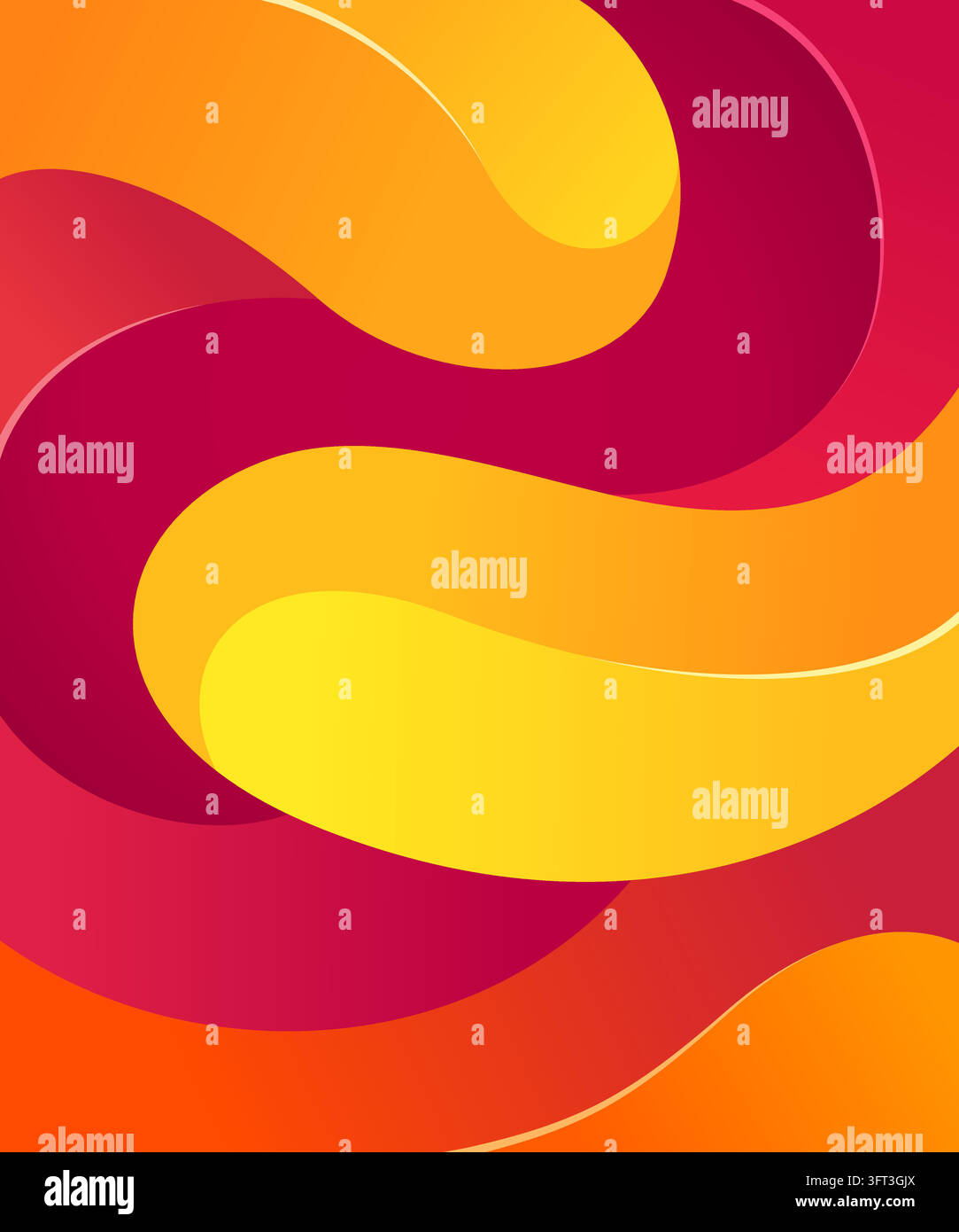 An abstract, modern graphic design featuring smooth, fluid wave-like ...