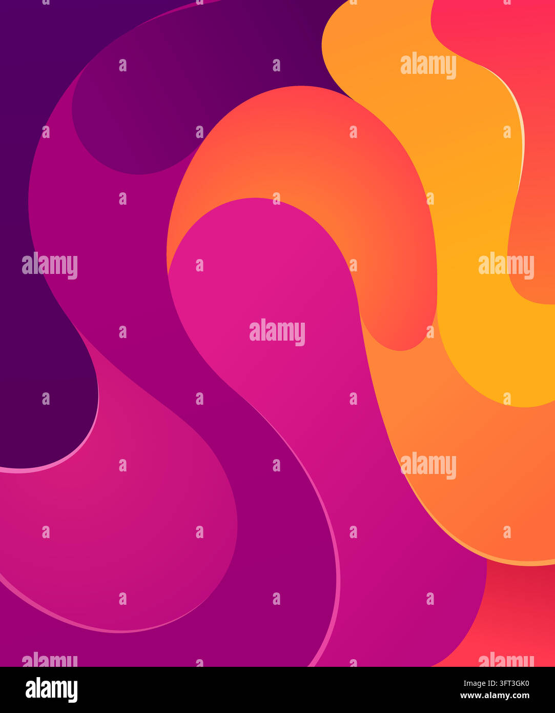 An abstract, modern graphic design featuring smooth, fluid wave-like ...