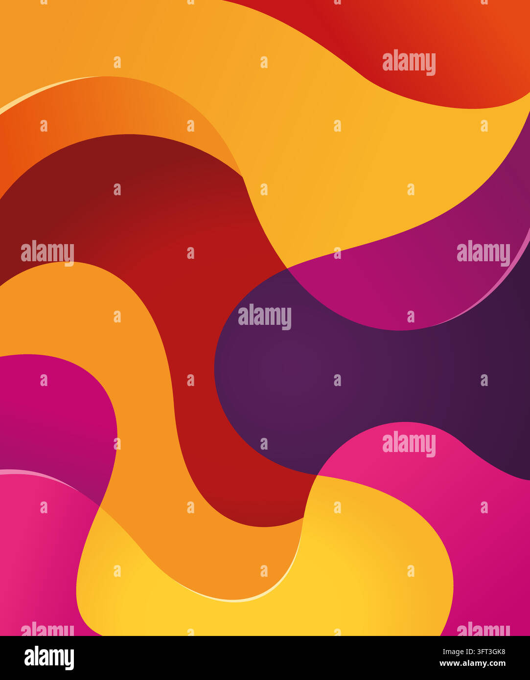 An abstract, modern graphic design featuring smooth, fluid wave-like ...