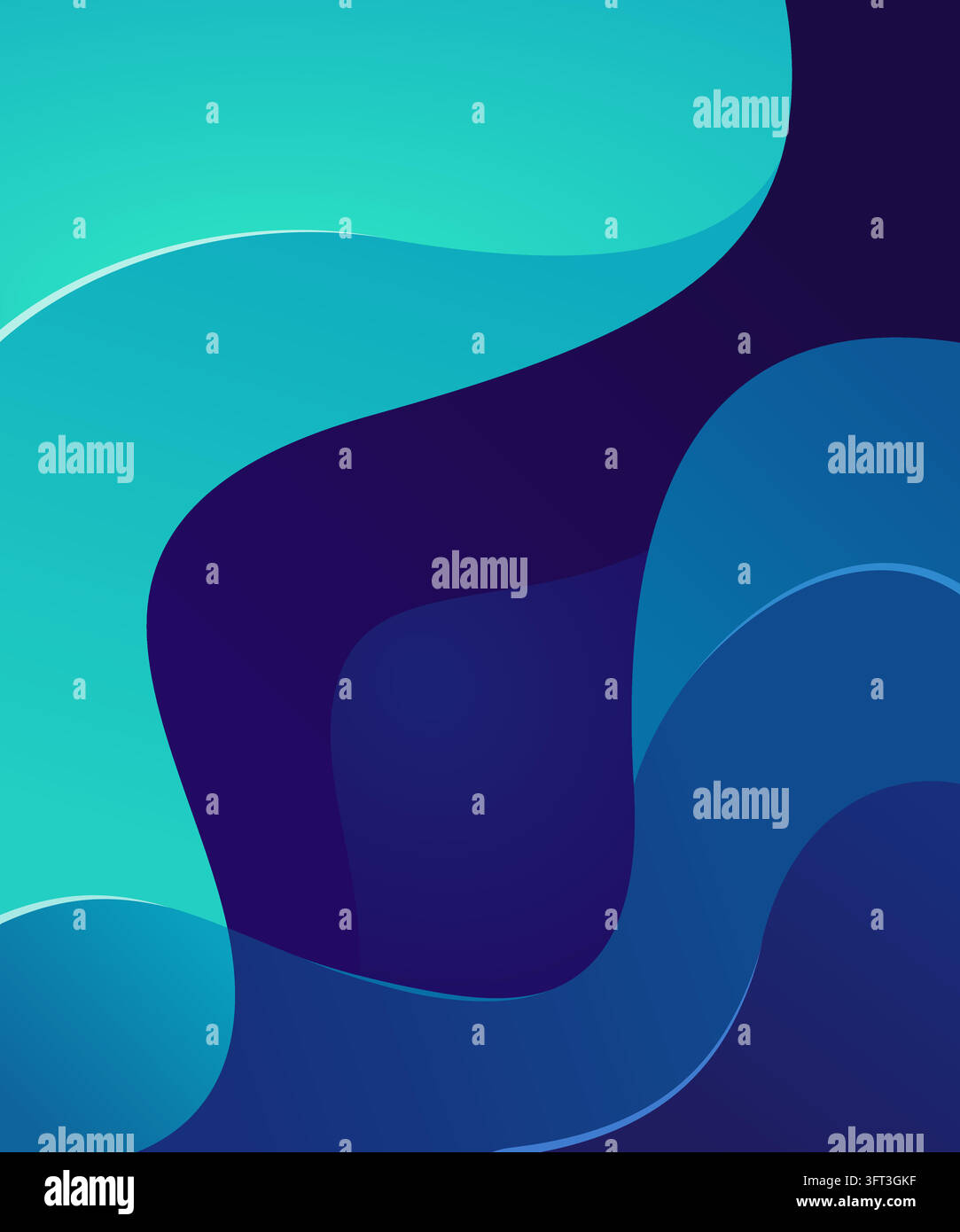 Liqud Form An abstract, modern graphic design featuring smooth, fluid wave-like ...