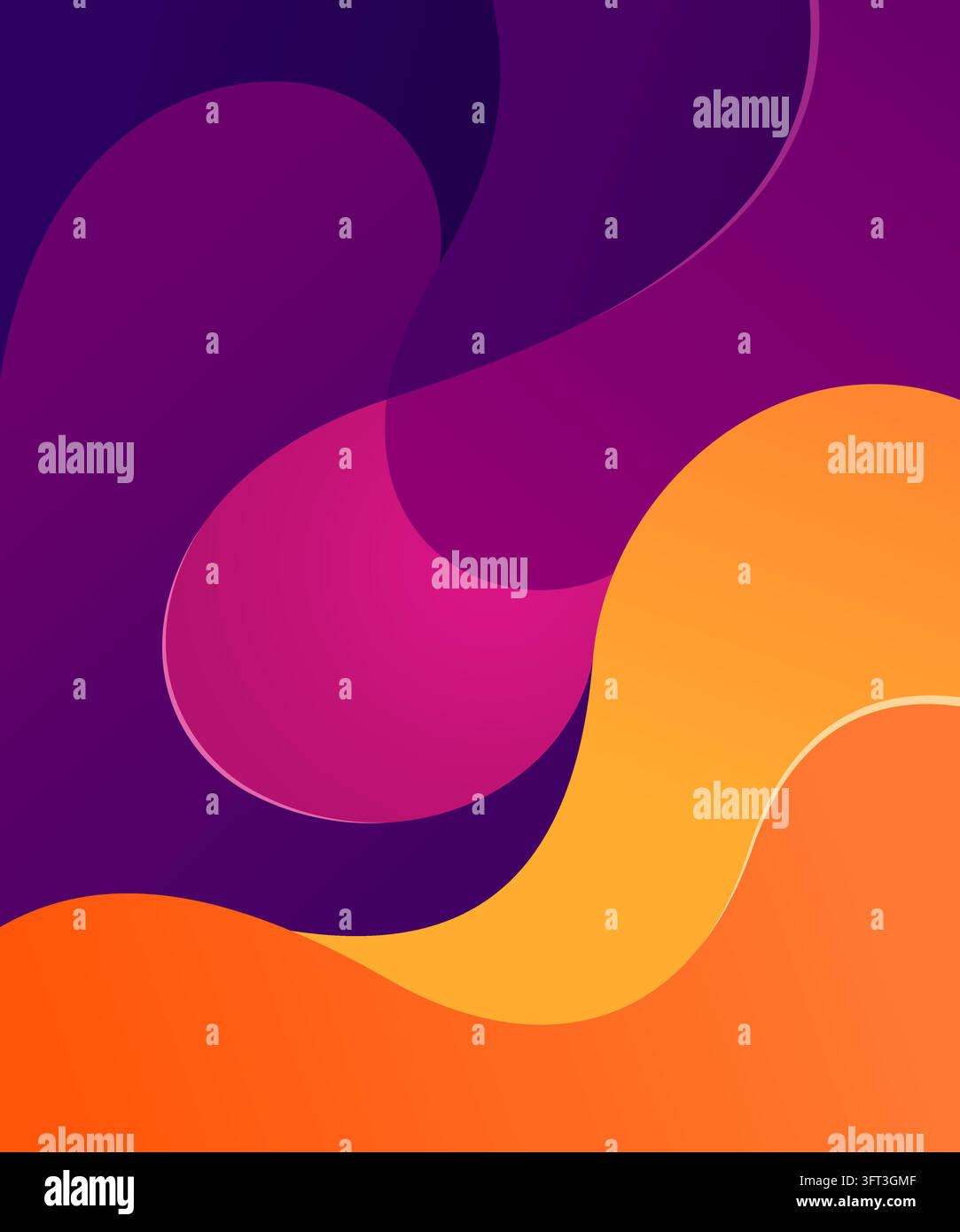 An abstract, modern graphic design featuring smooth, fluid wave-like ...