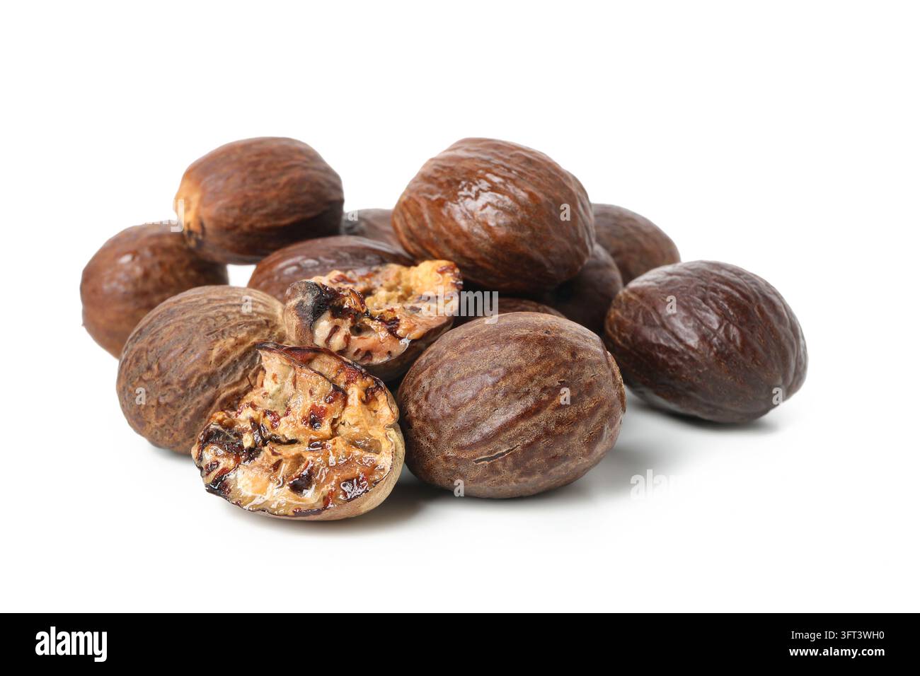 Shea Model Shea nuts for making shea butter isolated on white background Stock ...