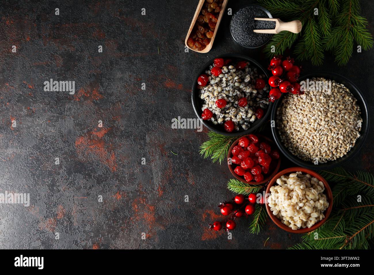 Concept of Orthodox Christmas food, Kutya, space for text Stock Photo ...